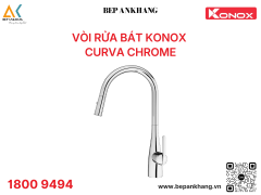 Vòi rửa bát dây rút Konox Curva Chrome